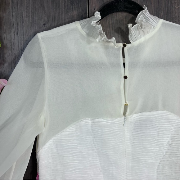 ₽💙2/$40💙NWT Regard Long Sleeve White Collared Dress Size 36/Small - Picture 14 of 16